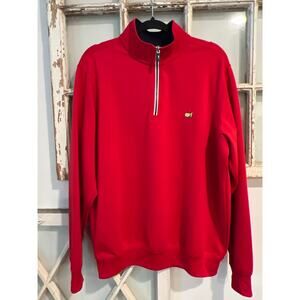 F&G Tech size large red 1/4 zip pullover golf top